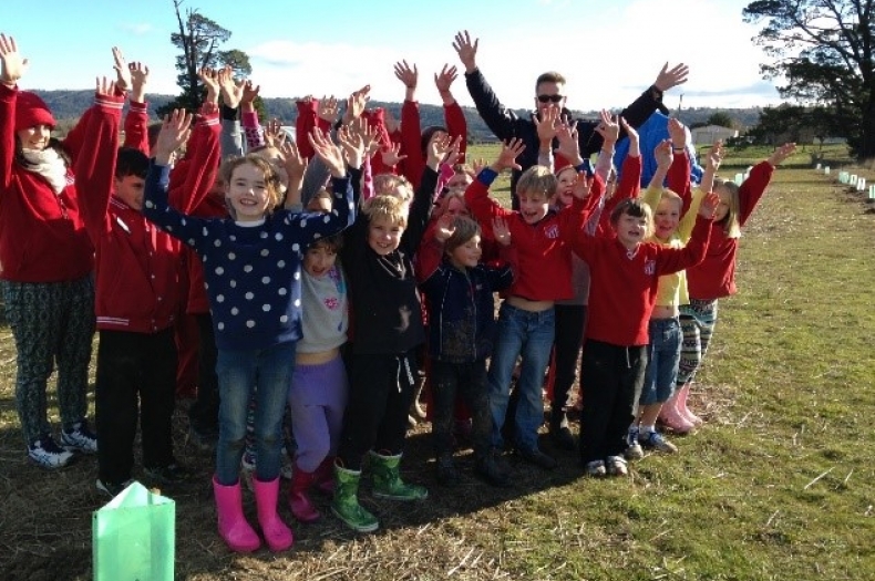 Collector Public School students at our National Tree Day event in 2016.