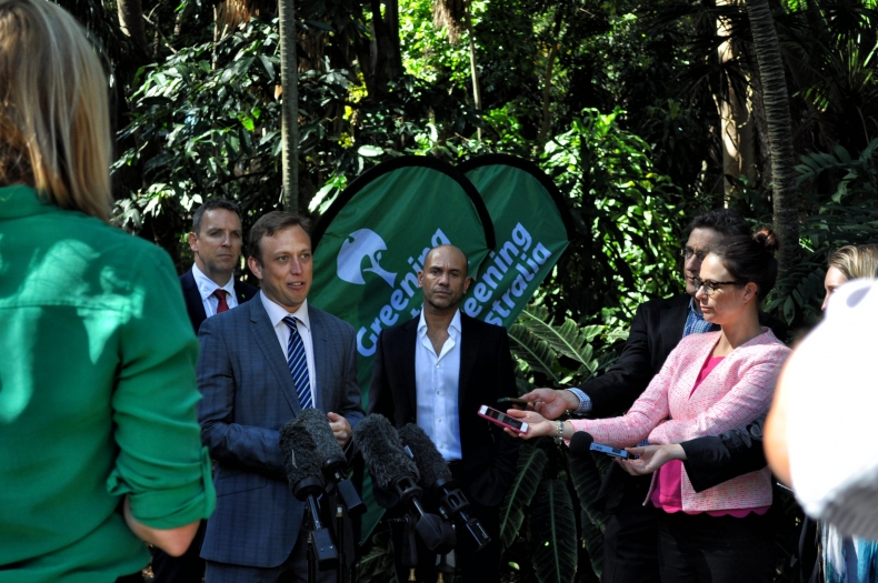Minister Steven Miles announcing the $2 million investment from the Great Barrier Reef Innovation Fund.