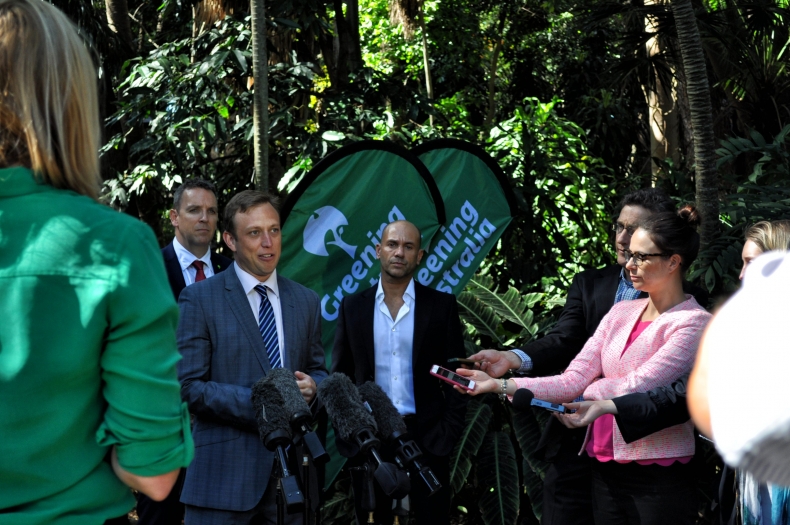 Minister Steven Miles announcing the $2 million investment from the Great Barrier Reef Innovation Fund.