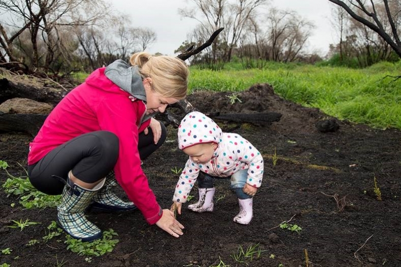Never too young to plant a tree (Photo Roz Draine)