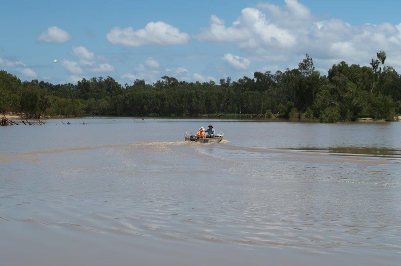 Kymberly setting off on the turtle research vessel for the daily nest check. Copyright Fitzroy Basin Association.