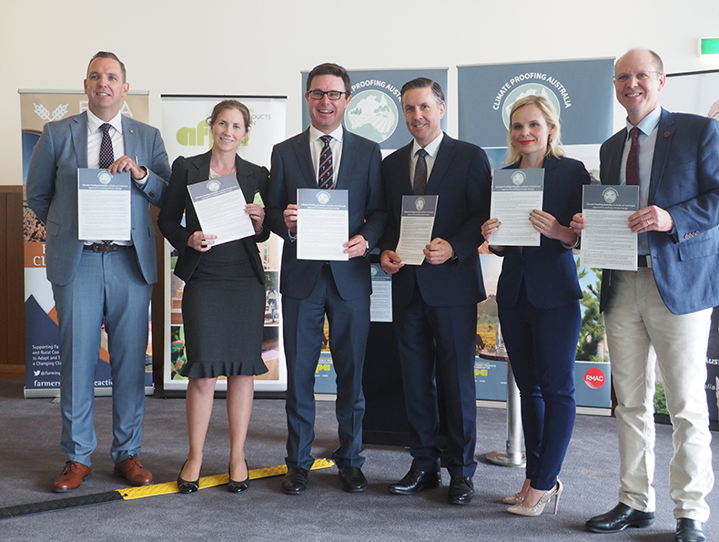 CEOs and MPs at launch of Climate Proofing Australia alliance